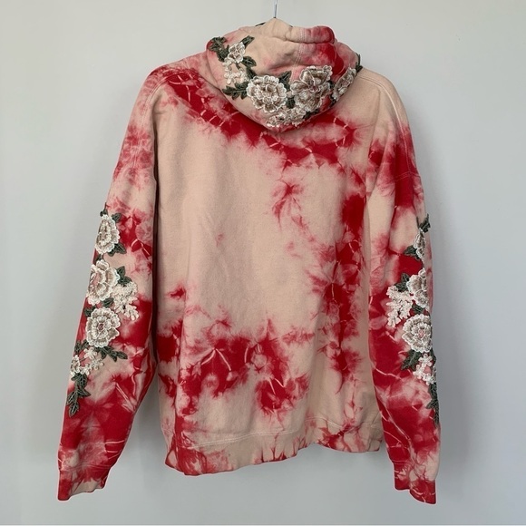 Civil Regime Tie Dye and Floral Embroidery Hoodie Size L - Picture 3 of 10